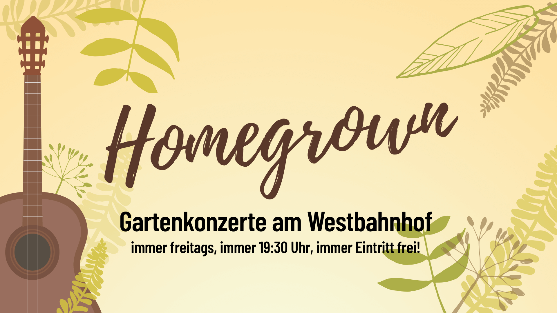 Homegrown - Gartenkonzerte am Westbahnhof